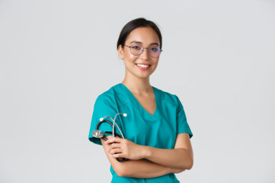Professional good-looking asian doctor